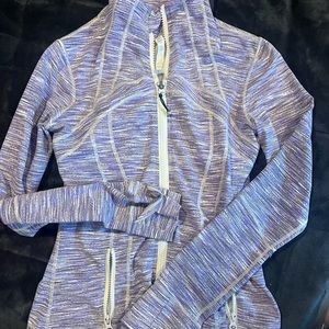 Light Purple and Grey Stripped Lululemon Define Jacket